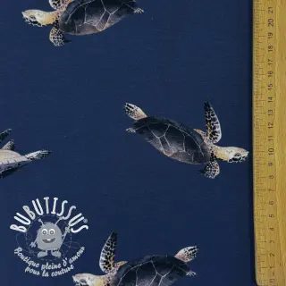 Jersey Turtle midnight blue digital print