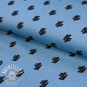 Tissu coton Fast and Furious blue shadow