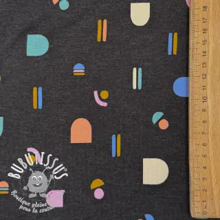 Jersey Abstract anthracite melange