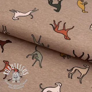 Jersey Dogs melange taupe