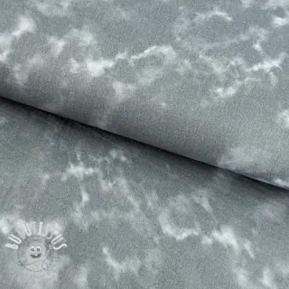 Tissu double gaze/mousseline TIE DYE rock grey