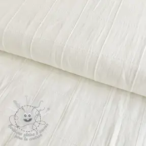 Tissu coton VOILE DOBBY off white