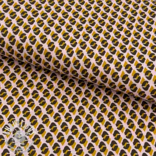 Tissu coton Graphic dots light rose