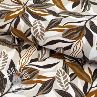 Tissu déco Leaves taupe
