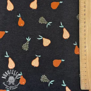Jersey Glitter pears anthracite melange