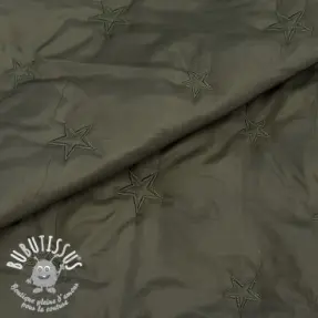 Tissu matelassé Stars army green