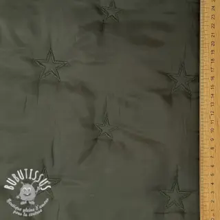 Tissu matelassé Stars army green