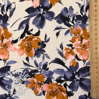 Sweat Huge flowers ecru digital print