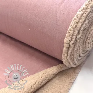 Tissu de manteau LAMMY old rose