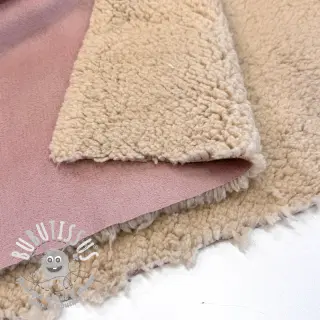Tissu de manteau LAMMY old rose