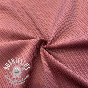 Tissu velours cotelé STRIPE dark rose