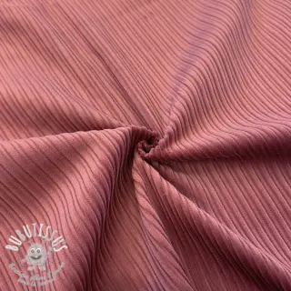 Tissu velours cotelé STRIPE dark rose