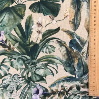 Tissu déco Banana leaves linen digital print