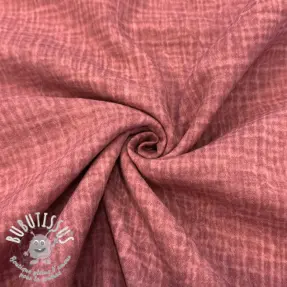 Tissu double gaze/mousseline STONE WASHED light rose