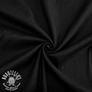 Tissu coton VOILE black