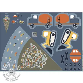 Tissu coton Cars PANEL digital print