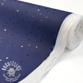 Raincoat fabric Dots navy