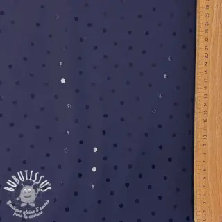 Raincoat fabric Dots navy