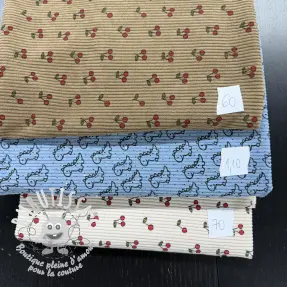 Paquet de tissus velours cotelé fin STRETCH 114