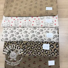 Paquet de tissus velours cotelé fin STRETCH 131