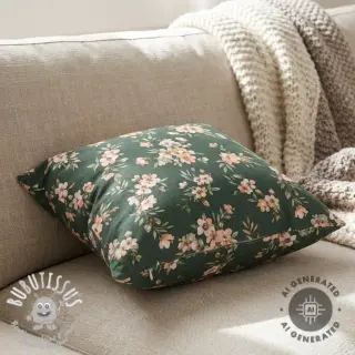 Tissu déco premium Soft painted blossom army digital print