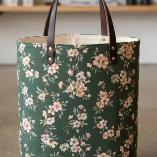 Tissu déco premium Soft painted blossom army digital print