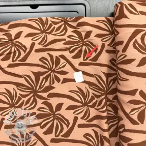 Viscose RADIANCE Palmtrees peach 2nd class