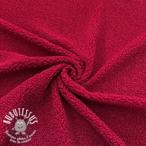 Tissu de manteau TEDDY red