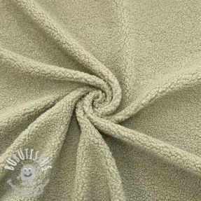 Tissu de manteau TEDDY old green