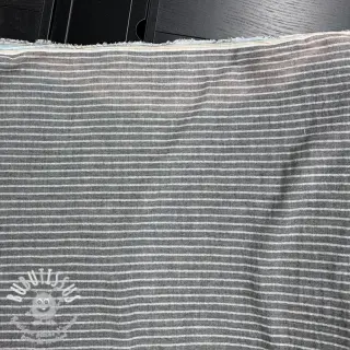 Tissu double gaze/mousseline YARN DYED Stripes grey 2nd class