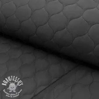 Tissu matelassé Round black