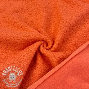 Fleece TEDDY DOUBLE SIDED tangerine