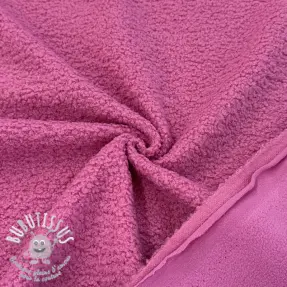 Fleece TEDDY DOUBLE SIDED pink