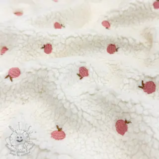 Tissu de manteau TEDDY JACQUARD EMBROIDERY Patches
