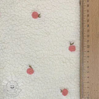 Tissu de manteau TEDDY JACQUARD EMBROIDERY Patches