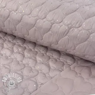 Tissu matelassé FOIL Hearts dark powder