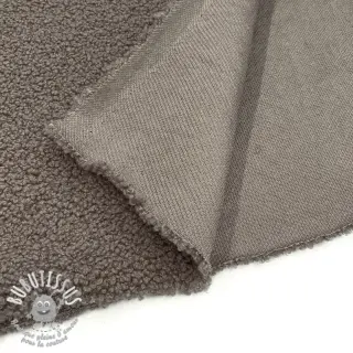 Tissu de manteau TEDDY taupe
