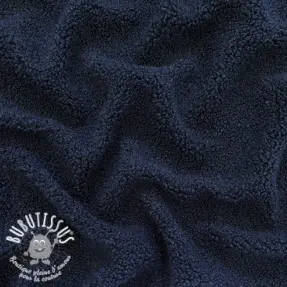 Tissu de manteau TEDDY navy
