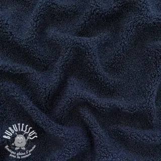 Tissu de manteau TEDDY navy