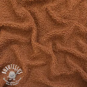 Tissu de manteau TEDDY rust