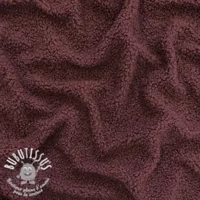 Tissu de manteau TEDDY rouge