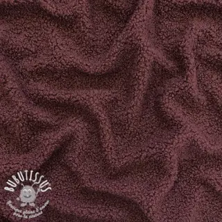 Tissu de manteau TEDDY rouge