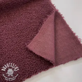 Tissu de manteau TEDDY rouge