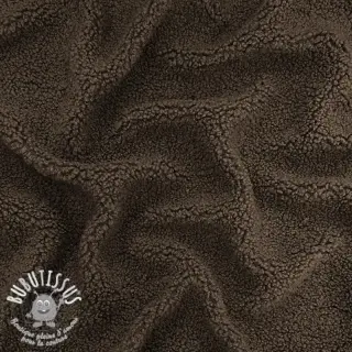 Tissu de manteau TEDDY dark brown