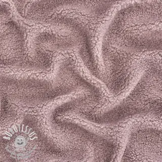 Tissu de manteau TEDDY dark powder