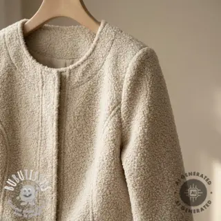 Tissu de manteau TEDDY light sand