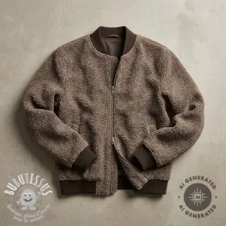 Tissu de manteau TEDDY taupe