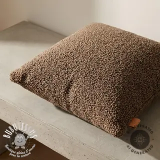 Tissu de manteau TEDDY taupe