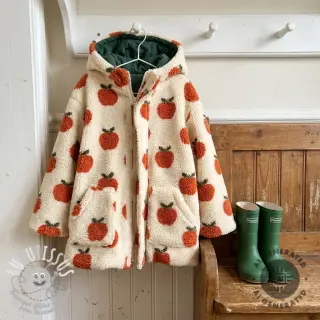 Tissu de manteau TEDDY JACQUARD Apples