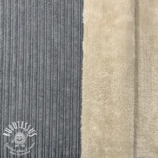Tissu velours cotelé Cofur fleece grey